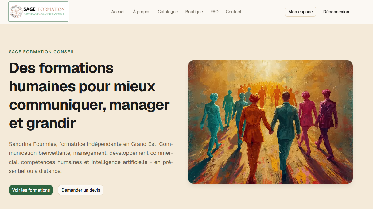Site internet Sage Formation Conseil